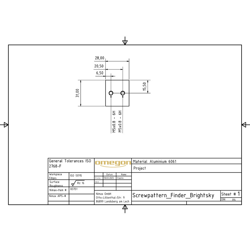 Omegon Binoculares Brightsky 30x100 - 90°