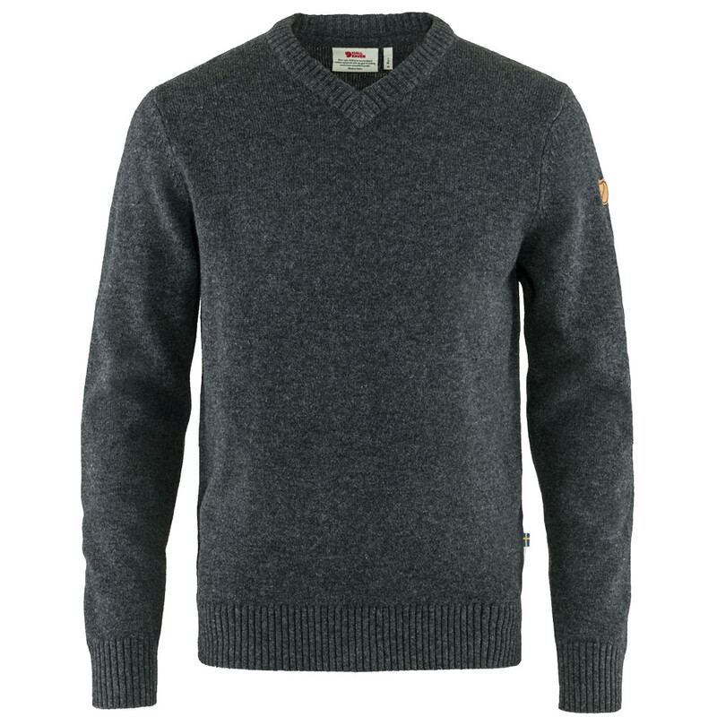 Fjällräven Övik V-neck Sweater M, 030 Dark Grey, Gr. M