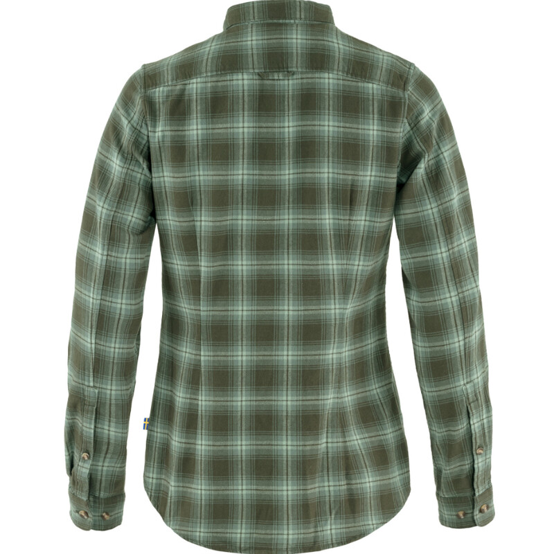 Fjällräven Övik Flannel Shirt W, 662-614 Deep Forest-Patina Green, XS