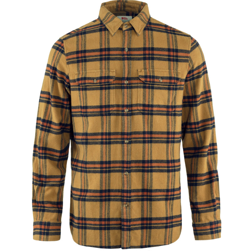 Fjällräven Övik Heavy Flannel Shirt M, 232-215 Buckwheat Brown-Autumn Leaf, M