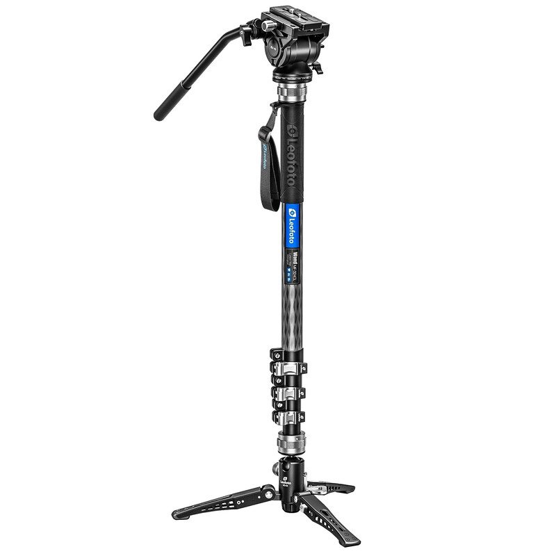 Leofoto Carbon monopod MF-324CL + Pan-tilt foot VD-04 + Video tilt head BV-10