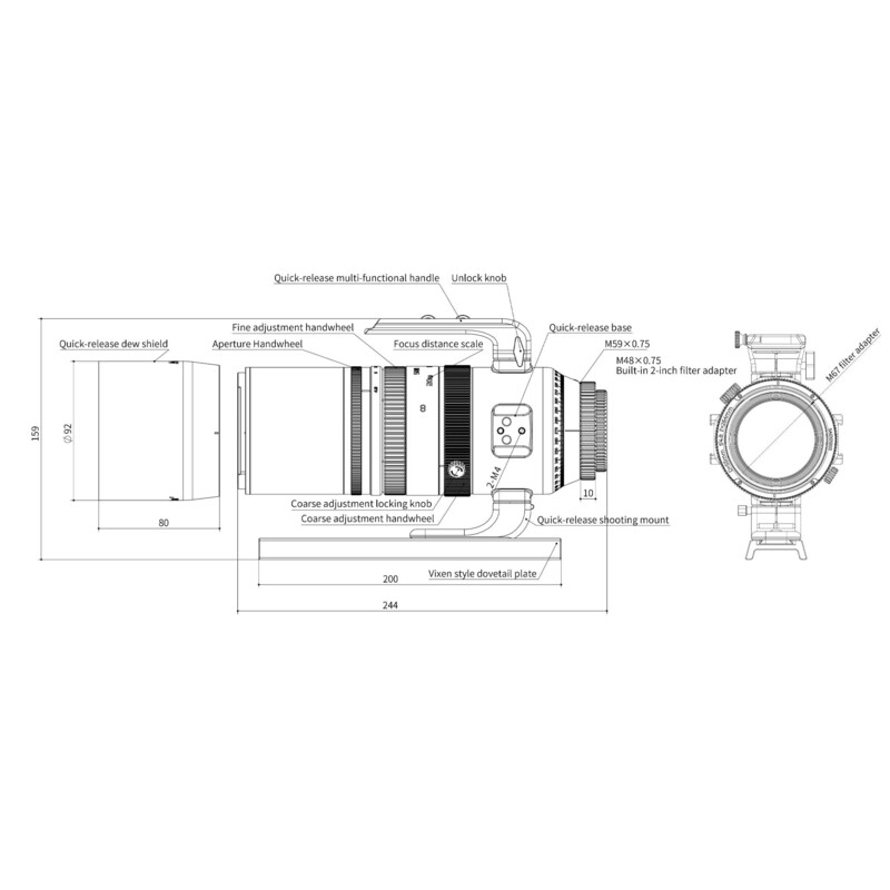 Askar Apochromatic refractor AP 55/264 SQA55 OTA