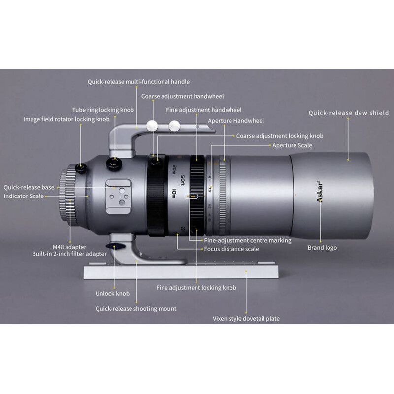 Askar Apochromatic refractor Apochromatischer Refraktor AP 55/264 SQA55 OTA