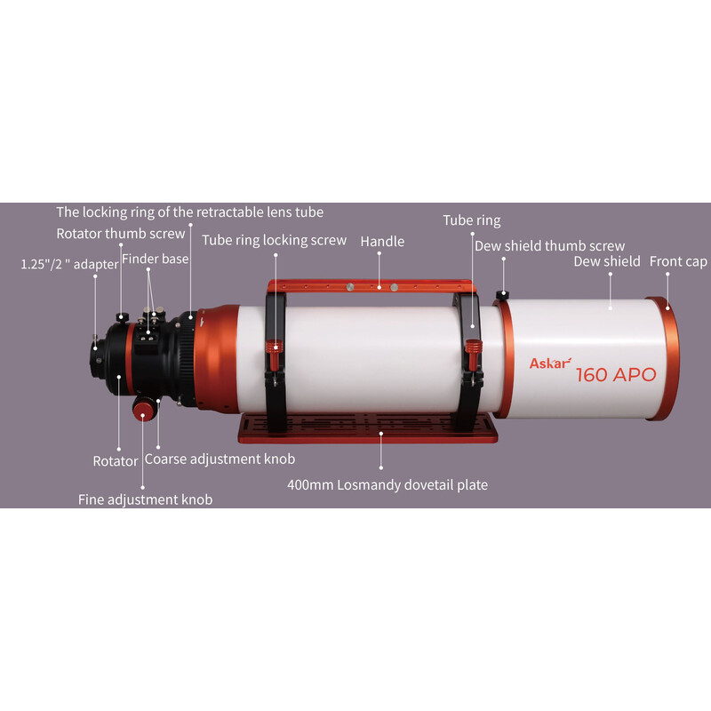 Askar Apochromatic refractor AP 160/1120 Triplet OTA