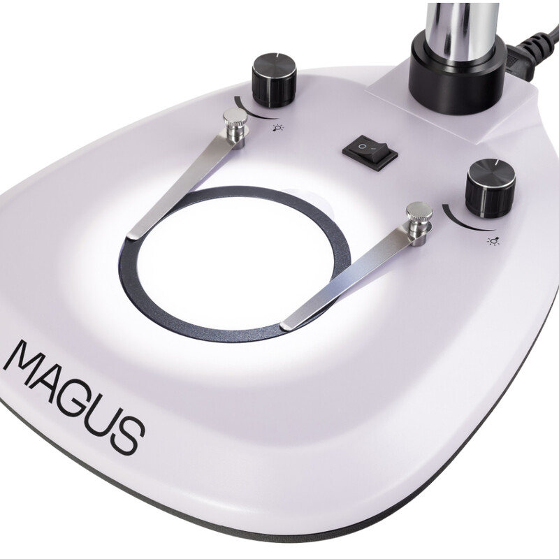 MAGUS Microscopio estereo 8T 6.5x-55x trino Greenough 3W LED